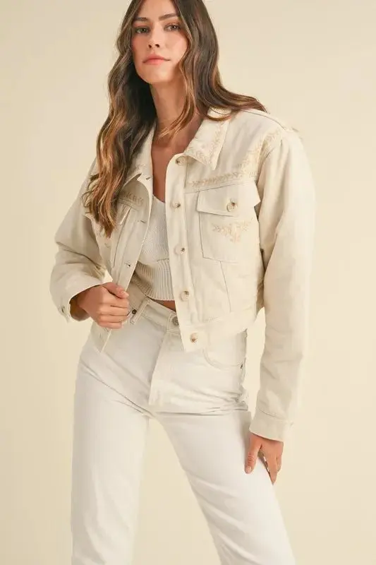 Embroidered Quilted Cropped Jacket online