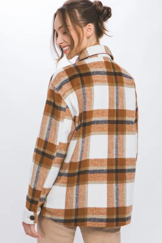 Plaid Button Up Shacket online